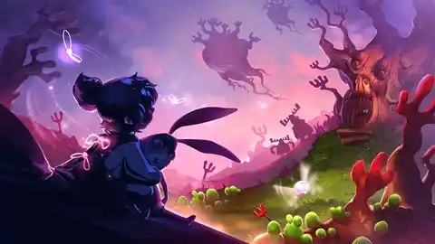 Fat Rabbit Monster gameplay showing surreal dream world